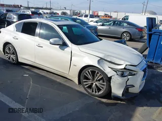 2018 Infiniti Q50 3.0t LUXE with VIN JN1EV7AP7JM358575, listed as a IAAI auction lot 41619592 with 47,520 mi miles. Bid and sale history available at carsss.com. Image 1.