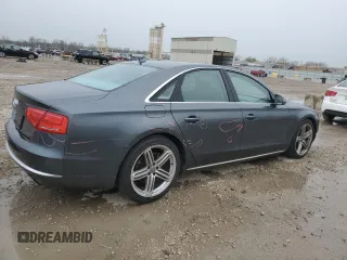 2013 Audi A8 3.0L with VIN WAUAGAFD2DN016626, listed as a Copart auction lot 51662665 with 73,741 mi miles and Salvage title. Bid and sale history available at DreamBid. Image 3.