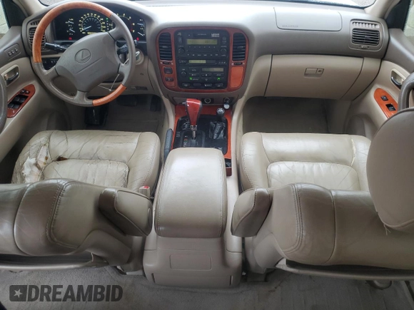 2000 Lexus LX 470 z VIN JT6HT00WXY0120728, wystawiony jako Copart lot #59509515 z przebiegiem 360 131 mil mil oraz Czysty tytuł • Clean title. Historia ofert i sprzedaży dostępna na DreamBid. Obrazek 8.