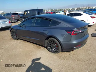 2022 Tesla Model 3 Performance with VIN 5YJ3E1ECXNF264830, listed as a IAAI auction lot 41625494 with Not Provided miles and . Bid and sale history available at carsss.com. Image 3.