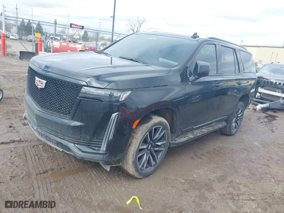 2023 Cadillac Escalade 4WD Sport with VIN 1GYS4EKL4PR215611, listed as a IAAI auction lot 41738040 with 55,953 mi miles. Bid and sale history available at carsss.com. Image 17.