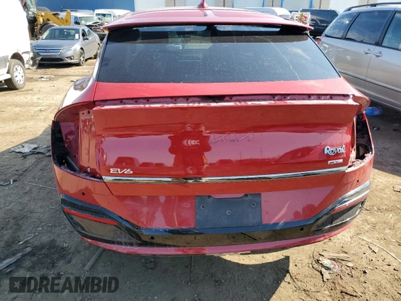 2023 Kia EV6 GT-Line with VIN KNDC44LA8P5116511, listed as a Copart auction lot 50601265 with 0 mi miles and Salvage Title. Bid and sale history available at carsss.com. Image 6.