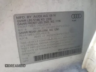2015 Audi allroad Premium Plus with VIN WA1UFAFL0FA038560, listed as a Copart auction lot 82605264 with 128,158 mi miles and Salvage Title. Bid and sale history available at carsss.com. Image 13.