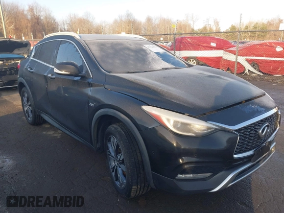 2018 Infiniti QX30 Luxury with VIN SJKCH5CR4JA046890, listed as a IAAI auction lot 41126484 with 92,165 mi miles and . Bid and sale history available at DreamBid. Image 1.