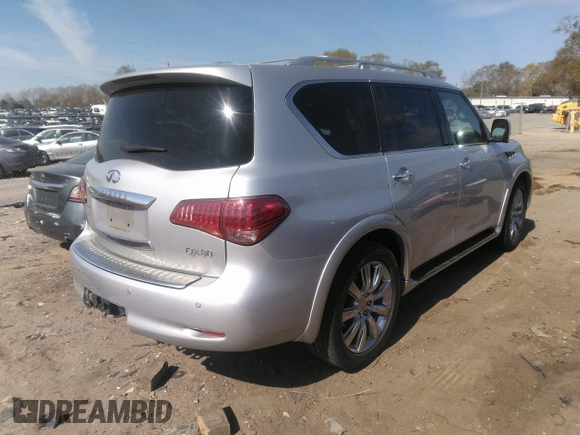2014 Infiniti QX80 z VIN JN8AZ2NF1E9554660, wystawiony jako IAAI lot #41917926 z przebiegiem 180 882 mil mil oraz . Historia ofert i sprzedaży dostępna na DreamBid. Obrazek 4.