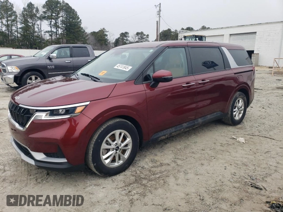 2023 Kia Carnival LX with VIN KNDNB4H36P6254924, listed as a Copart auction lot 45741845 with 47,882 mi miles and Salvage Title. Bid and sale history available at carsss.com. Image 1.
