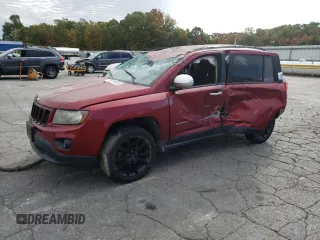 2012 Jeep Compass Latitude with VIN 1C4NJCEB7CD678529, listed as a Copart auction lot 76044044 with 167,218 mi miles and Salvage Title. Bid and sale history available at carsss.com. Image 1.