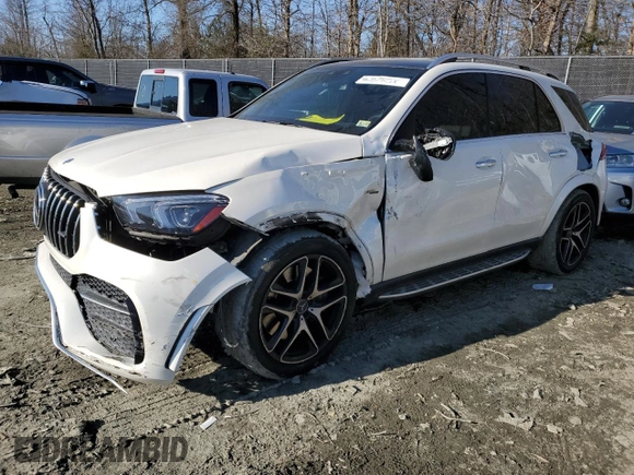 2021 Mercedes-Benz GLE 53 AMG with VIN 4JGFB6BE3MA502996, listed as a Copart auction lot 46357925 with Not provided miles and Salvage title. Bid and sale history available at DreamBid. Image 1.