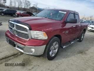 2015 Ram 1500 Big Horn with VIN 1C6RR6GT0FS591161, listed as a Copart auction lot 41809985 with 166,288 mi miles and Salvage Title. Bid and sale history available at carsss.com. Image 1.