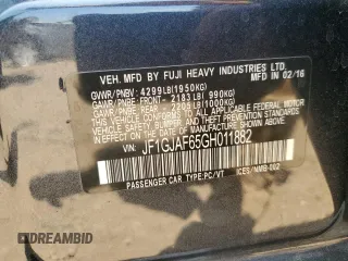 2016 Subaru Impreza Premium with VIN JF1GJAF65GH011882, listed as a Copart auction lot 61170825 with 78,241 mi miles and Salvage title. Bid and sale history available at DreamBid. Image 12.