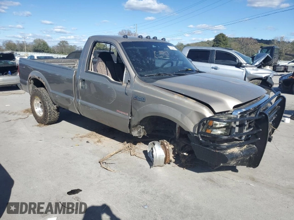 2002 Ford F-250 XL with VIN 1FTNF21F02ED35414, listed as a Copart auction lot 75740414 with 227,783 mi miles and Clean title. Bid and sale history available at DreamBid. Image 4.