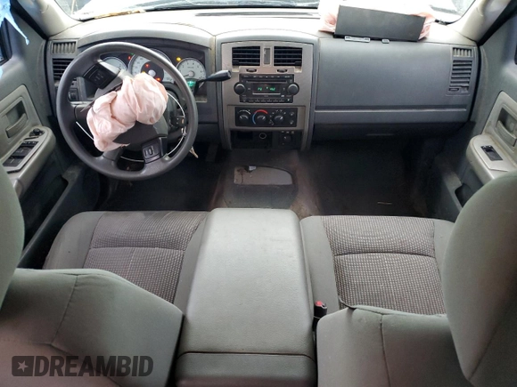 2007 Dodge Dakota SLT with VIN 1D7HW48N27S209754, listed as a Copart auction lot 81525424 with 217,221 mi miles and Salvage Title. Bid and sale history available at carsss.com. Image 8.