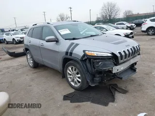 2017 Jeep Cherokee Limited with VIN 1C4PJMDS4HW597175, listed as a IAAI auction lot 41525358 with 87,227 mi miles. Bid and sale history available at carsss.com. Image 1.