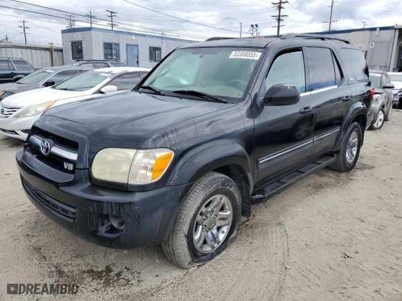 2005 Toyota Sequoia SR5 with VIN 5TDZT34A55S240653, listed as a Copart auction lot 53388055 with 203,916 mi miles and Clean Title. Bid and sale history available at carsss.com. Image 1.