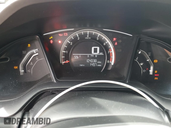 2017 Honda Civic Sedan LX with VIN 2HGFC2F55HH556765, listed as a Copart auction lot 47241065 with 104,038 mi miles and Salvage Title. Bid and sale history available at carsss.com. Image 9.