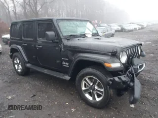 2022 Jeep Wrangler Unlimited Sahara with VIN 1C4HJXEN4NW251606, listed as a IAAI auction lot 41443765 with 58,748 mi miles and . Bid and sale history available at DreamBid. Image 1.