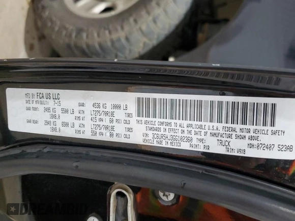 2016 Ram 2500 Tradesman с VIN 3C6UR5HJ3GG102360, выставлен на аукционе Copart как лот 72321354 с пробегом 137 369 миль миль и Чистый • Clean title. История ставок и продаж доступна на DreamBid. Изображение 12.
