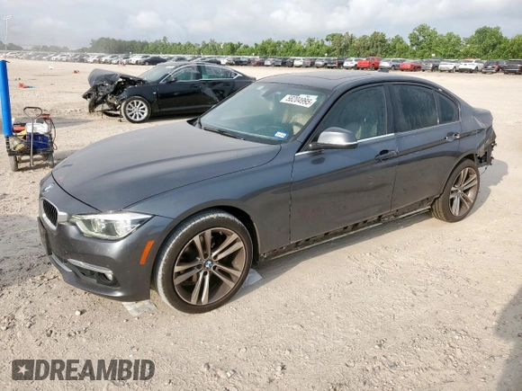 2016 BMW 3 Series 328i z VIN WBA8E9C52GK646717, wystawiony jako Copart lot #58204995 z przebiegiem 70 525 mil mil oraz Szkoda całkowita • Salvage title. Historia ofert i sprzedaży dostępna na DreamBid. Obrazek 1.