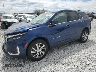 2022 Chevrolet Equinox Premier z VIN 2GNAXXEV5N6142802, wystawiony jako Copart lot #51058555 z przebiegiem 55 460 mil mil oraz Szkoda całkowita • Salvage title. Historia ofert i sprzedaży dostępna na DreamBid. Obrazek 1.