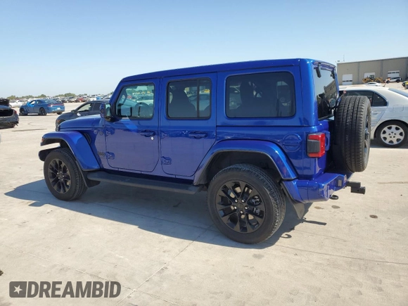 2020 Jeep Wrangler Unlimited Sahara Altitude z VIN 1C4HJXEG0LW324758, wystawiony jako Copart lot #74477894 z przebiegiem 38 291 mil mil oraz Szkoda całkowita • Salvage title. Historia ofert i sprzedaży dostępna na DreamBid. Obrazek 2.