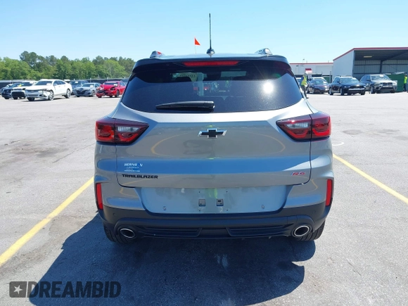 2025 Chevrolet TrailBlazer RS with VIN KL79MTSLXSB008647, listed as a IAAI auction lot 42121512 with 6,168 mi miles and . Bid and sale history available at DreamBid. Image 16.