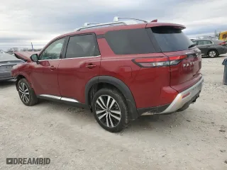 2024 Nissan Pathfinder Platinum with VIN 5N1DR3DG7RC316812, listed as a Copart auction lot 44542305 with 1,608 mi miles and Salvage Title. Bid and sale history available at carsss.com. Image 2.
