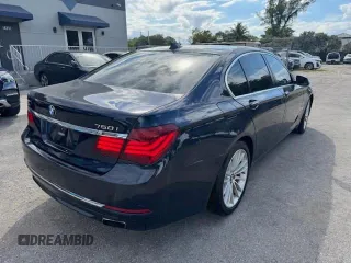 2015 BMW 7 Series 750i xDrive with VIN WBAYB6C5XFD965910, listed as a Copart auction lot 55407895 with 173,486 mi miles and Salvage Title. Bid and sale history available at carsss.com. Image 3.