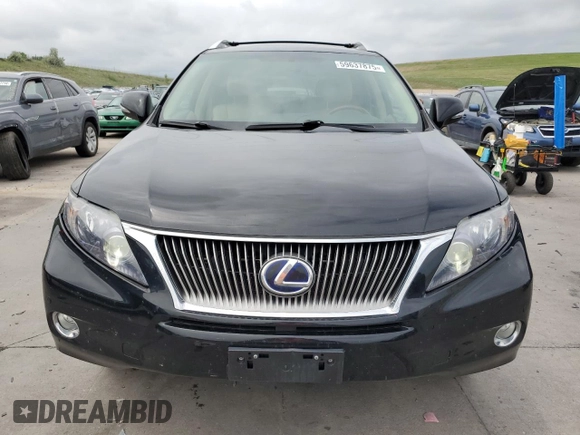2012 Lexus RX 450h with VIN JTJBC1BA1C2046549, listed as a Copart auction lot 59637875 with 114,353 mi miles and Salvage title. Bid and sale history available at DreamBid. Image 5.