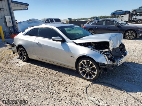 2015 Cadillac ATS Coupe Luxury RWD with VIN 1G6AB1RXXF0143019, listed as a Copart auction lot 82782234 with 82,843 mi miles and Non Repairable. Bid and sale history available at carsss.com. Image 4.