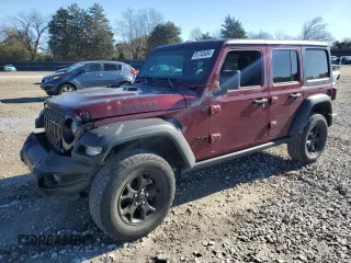2021 Jeep Wrangler Unlimited Willys with VIN 1C4HJXDG9MW594591, listed as a Copart auction lot 81740454 with 48,070 mi miles and Salvage title. Bid and sale history available at DreamBid. Image 1.