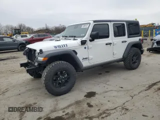 2024 Jeep Wrangler Sport S with VIN 1C4RJXN68RW283543, listed as a Copart auction lot 57752525 with 4,334 mi miles and Salvage title. Bid and sale history available at DreamBid. Image 1.