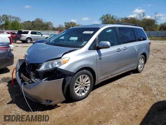 2015 Toyota Sienna XLE with VIN 5TDYK3DC2FS557260, listed as a Copart auction lot 50147465 with 177,492 mi miles and Salvage Title. Bid and sale history available at carsss.com. Image 1.