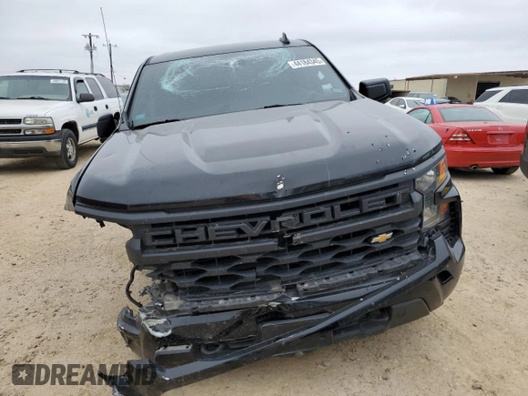 2022 Chevrolet Silverado 1500 Custom with VIN 3GCPABEK6NG528646, listed as a Copart auction lot 44184345 with 53,102 mi miles and Salvage Title. Bid and sale history available at DreamBid. Image 5.