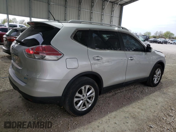 2014 Nissan Rogue SV with VIN 5N1AT2MT6EC759183, listed as a Copart auction lot 52629215 with 172,010 mi miles and Salvage Title. Bid and sale history available at DreamBid. Image 3.