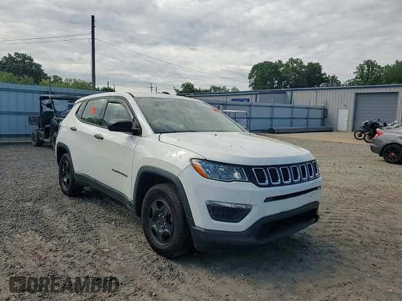 2018 Jeep Compass Sport with VIN 3C4NJCAB5JT263397, listed as a Copart auction lot 55670315 with 95,531 mi miles and Salvage title. Bid and sale history available at DreamBid. Image 14.