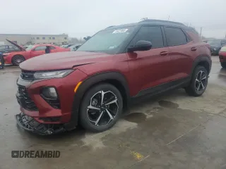2022 Chevrolet TrailBlazer RS with VIN KL79MTSL4NB140744, listed as a Copart auction lot 44423065 with 43,648 mi miles and Salvage Title. Bid and sale history available at carsss.com. Image 1.