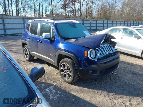 2018 Jeep Renegade Limited z VIN ZACCJBDBXJPG88893, wystawiony jako IAAI lot #41377082 z przebiegiem 120 694 mil mil oraz . Historia ofert i sprzedaży dostępna na DreamBid. Obrazek 1.