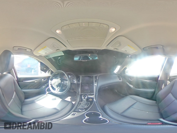 2020 Infiniti Q50 Pure with VIN JN1EV7AP6LM207293, listed as a Copart auction lot 60029065 with 43,872 mi miles and Salvage title. Bid and sale history available at DreamBid. Image 14.