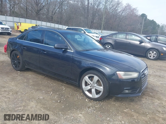 2013 Audi A4 Premium с VIN WAUBFAFLXDN005355, выставлен на аукционе IAAI как лот 41777434 с пробегом 173 481 миль миль и . История ставок и продаж доступна на DreamBid. Изображение 1.