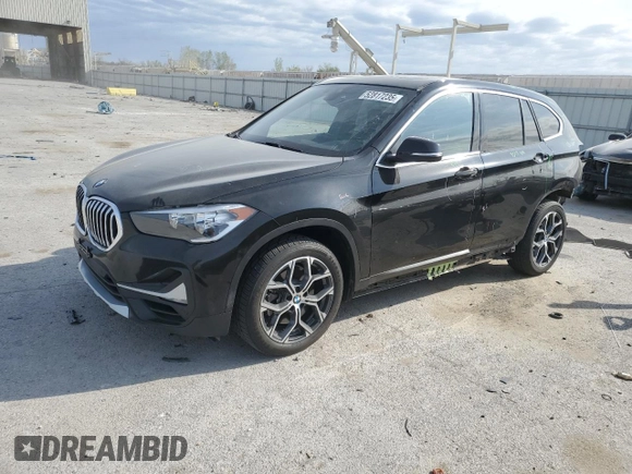 2020 BMW X1 xDrive28i with VIN WBXJG9C06L5P89796, listed as a Copart auction lot 52817235 with 95,665 mi miles and Salvage title. Bid and sale history available at DreamBid. Image 1.
