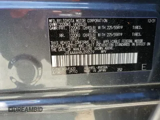 2022 Toyota Venza LE z VIN JTEAAAAH4NJ090519, wystawiony jako Copart lot #58084385 z przebiegiem 4 448 mil mil oraz Szkoda całkowita • Salvage title. Historia ofert i sprzedaży dostępna na DreamBid. Obrazek 14.