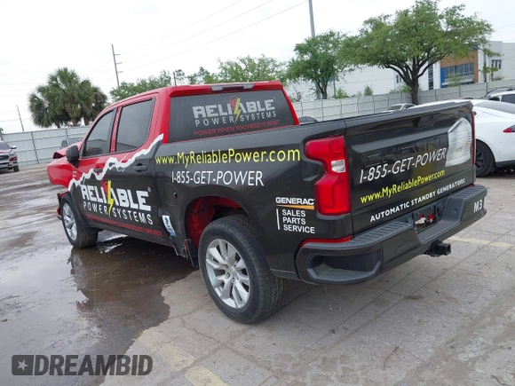 2020 Chevrolet Silverado 1500 Custom with VIN 3GCPWBEH0LG307126, listed as a IAAI auction lot 41869605 with 77,571 mi miles. Bid and sale history available at carsss.com. Image 3.