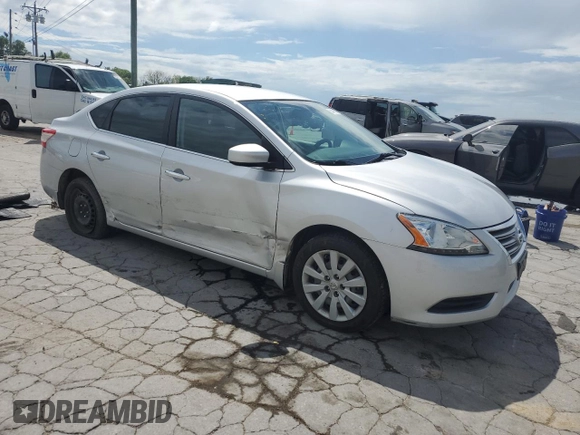 2014 Nissan Sentra S with VIN 3N1AB7AP2EL696554, listed as a Copart auction lot 54410195 with 93,406 mi miles and Salvage Title. Bid and sale history available at DreamBid. Image 4.