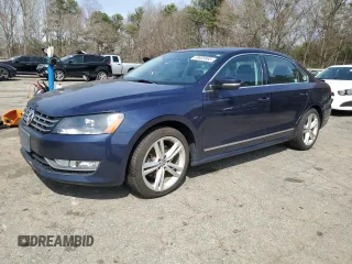2014 Volkswagen Passat TDI SEL Premium with VIN 1VWCN7A36EC098552, listed as a Copart auction lot 49635985 with 77,206 mi miles and Salvage Title. Bid and sale history available at carsss.com. Image 1.
