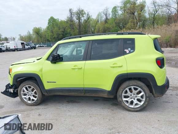 2017 Jeep Renegade Latitude with VIN ZACCJBBB1HPF11677, listed as a IAAI auction lot 42037975 with 58,527 mi miles. Bid and sale history available at carsss.com. Image 14.