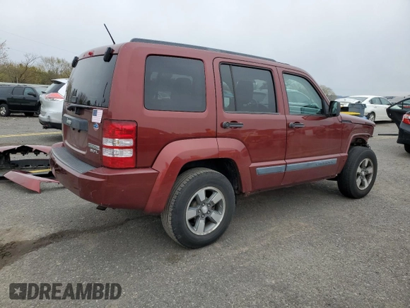 2008 Jeep Liberty Sport with VIN 1J8GN28K78W233375, listed as a Copart auction lot 52417955 with 170,594 mi miles and Salvage Title. Bid and sale history available at carsss.com. Image 3.