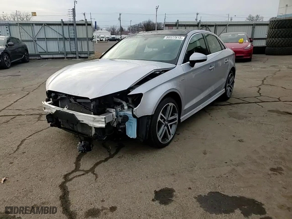 2019 Audi A3 Sedan Premium Plus with VIN WAUJEGFF9KA082122, listed as a Copart auction lot 88522615 with 56,710 mi miles and Salvage Title. Bid and sale history available at carsss.com. Image 14.