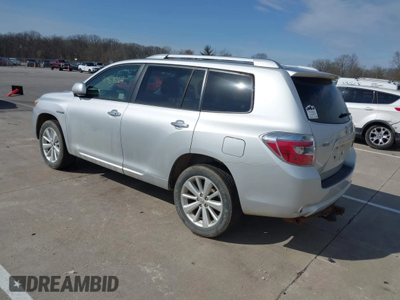 2008 Toyota Highlander Hybrid with VIN JTEEW41A082008629, listed as a IAAI auction lot 41958264 with 187,934 mi miles. Bid and sale history available at carsss.com. Image 3.