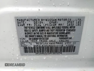 2024 Nissan Sentra S with VIN 3N1AB8BV1RY307298, listed as a Copart auction lot 51502715 with 11,672 mi miles and Clean Title. Bid and sale history available at carsss.com. Image 13.