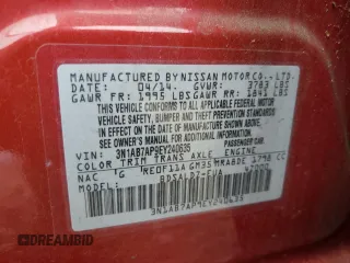 2014 Nissan Sentra SR with VIN 3N1AB7AP9EY240635, listed as a Copart auction lot 54378055 with 132,569 mi miles and Salvage Title. Bid and sale history available at DreamBid. Image 12.